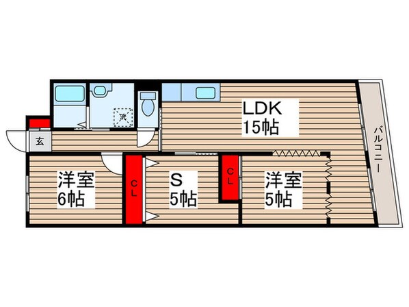 桜川ハイツ（３０２）の物件間取画像